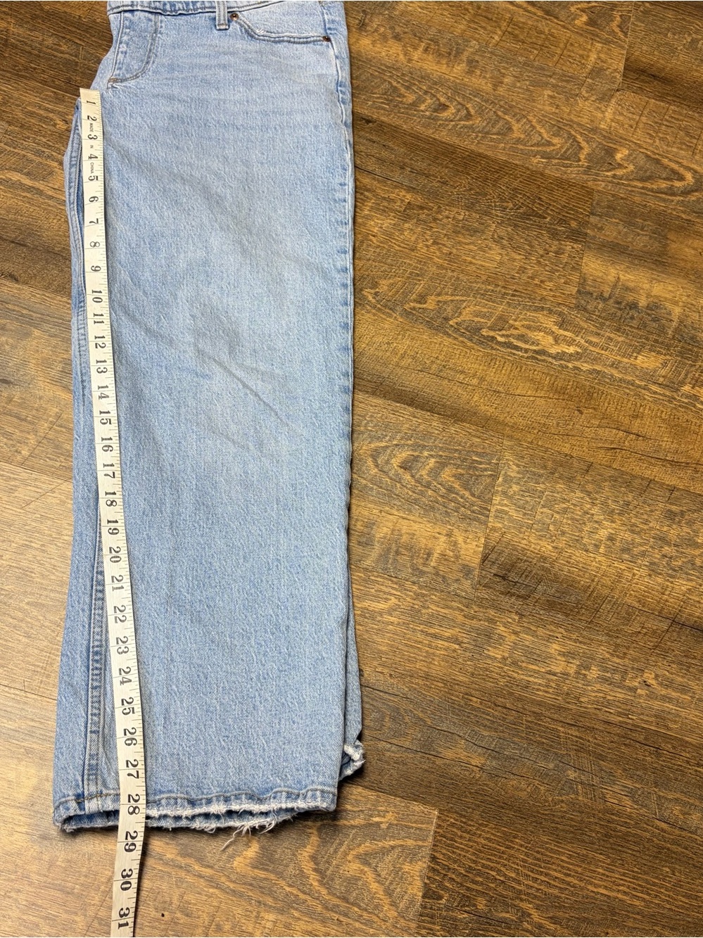Abercrombie & Fitch “the baggy” Maternity Jeans Light Wash Straight Leg 27/4S - Picture 9 of 9